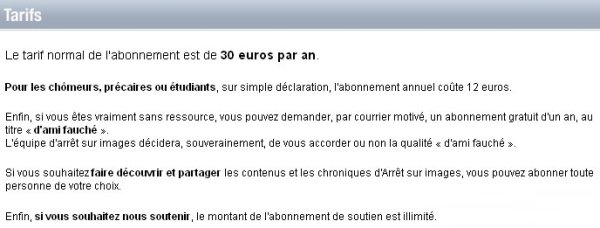 abonnements arrêt sur images